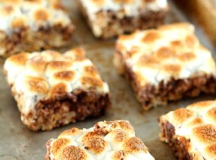 S'mores ryžių Krispie skanėstai